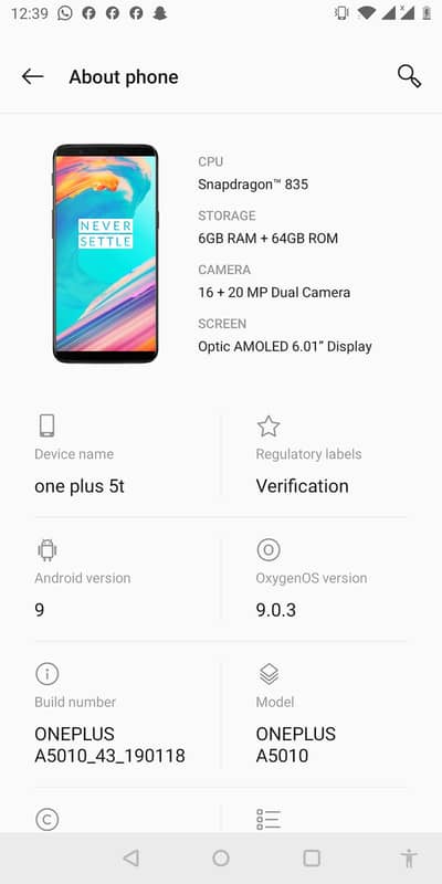 One Plus 5T page approved 6/64gb condition 10/9