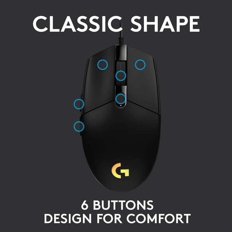 Logitech G102 LIGHTSYNC Gaming Mouse 3