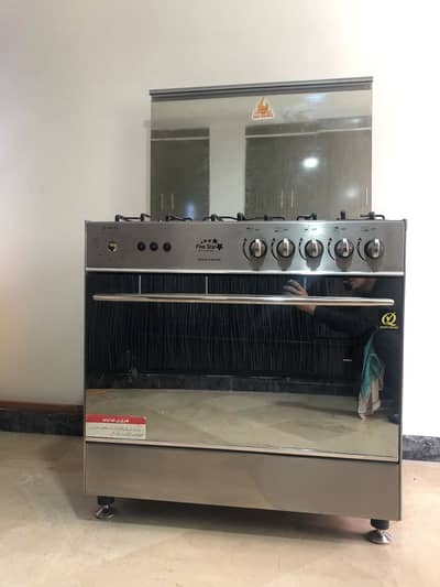 5 Burner Gas Stove with Baking Oven & Grill | Auto Ignition Cooker