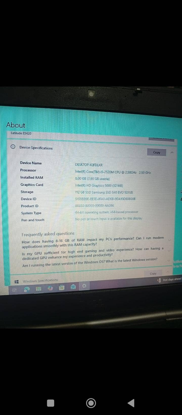 Dell Latitude E5420 6