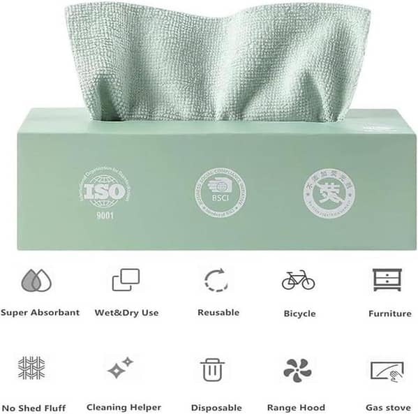 Removable Microfiber Rags 20 pcs Box