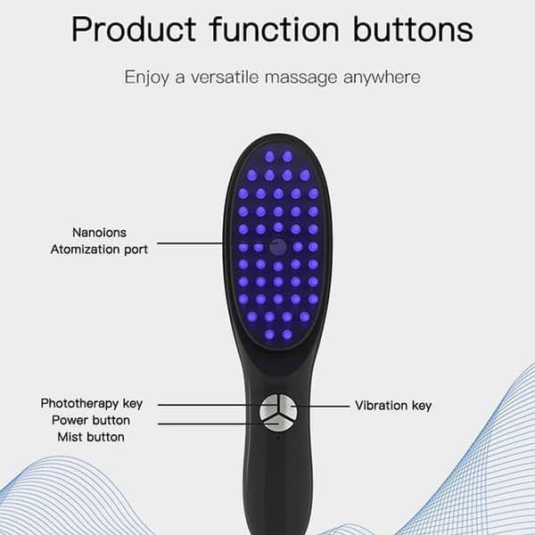 Electric Steam Hair Brush with Ultrasonic Mist & 3D Comb Design