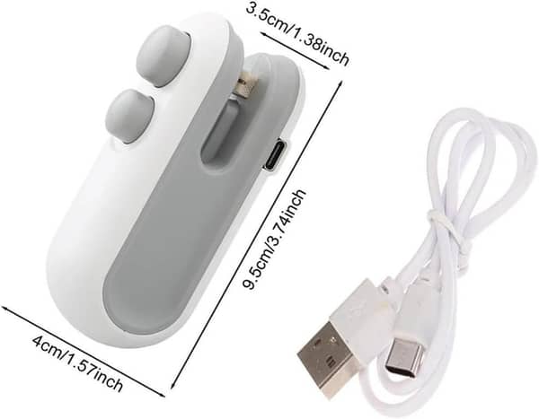 Mini Rechargeable Sealer Food Heat Bag Sealing Machine Package Sealing Bags Heat Plastic Food Bag Closing Portable Sealer