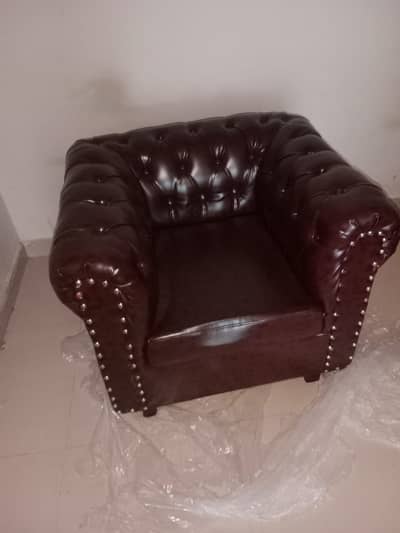 Brown Leather Executive Sofa