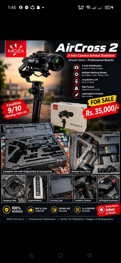 gimbal Moza aircross 2