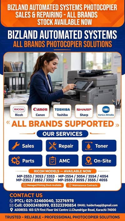 Photocopiers Repairing and Services All Brands!!