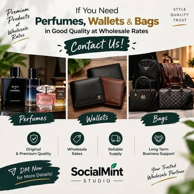 Perfumes, Wallet's and bag's.