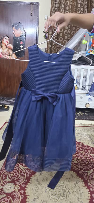 Royal blue frock for 2 to 3 years old girl