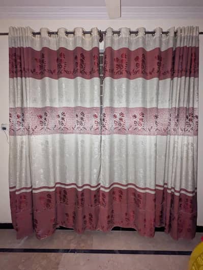 Set of 4 Floor-Length Printed Jacquard Curtains (102" x 64" each)