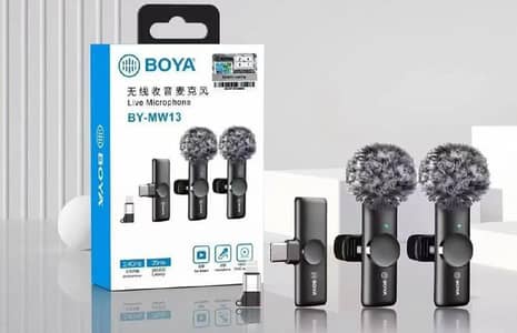 BOYA BY-MW13 Dual Wireless Microphone |Noise Reduction.