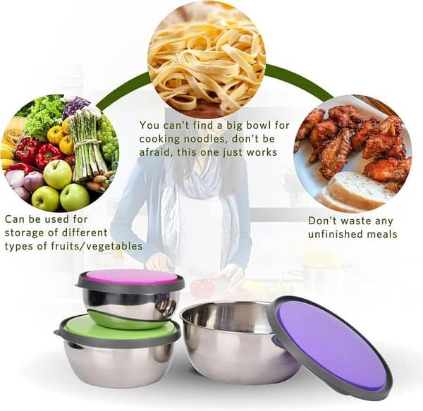 Stainless Steel Colourful 3pcs Set