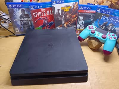 ps4 slim 1 tb seal intact with 2 controllers and 5 games
