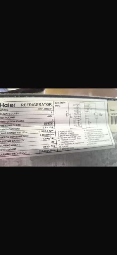 Like new haire medium wide fridge