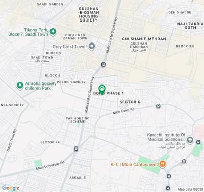 550 Sq. Yd. West-Open Residential Plot for Sale in DOHS Phase 1, Karachi