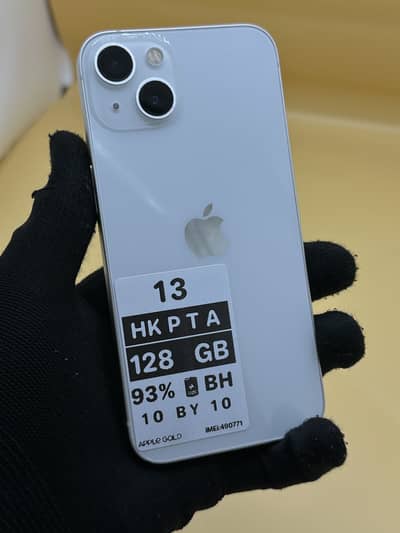 Apple iPhone 13 HK model physical dual Sim PTA APPROVED 93% Battery