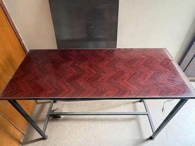 Set of two office tables metal frame