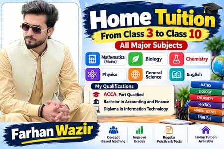 Home Tuition available From Class 3rd to Class 10th