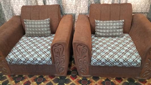 5 Seater Sofa Set for Sale – 3 Seater + 2 Single Chairs