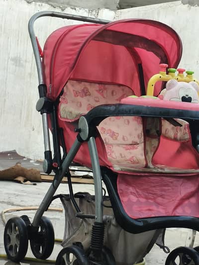Baby Stroller / Pram in Good Condition (Pink Color)