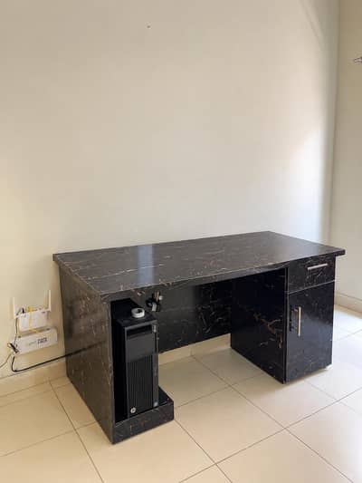 Black Marble Design Office Table / Computer Desk for Sale