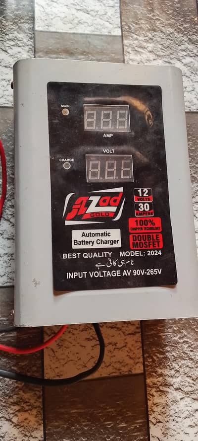 12V 30A Automatic Battery Charger  & Full Copper Wires clips