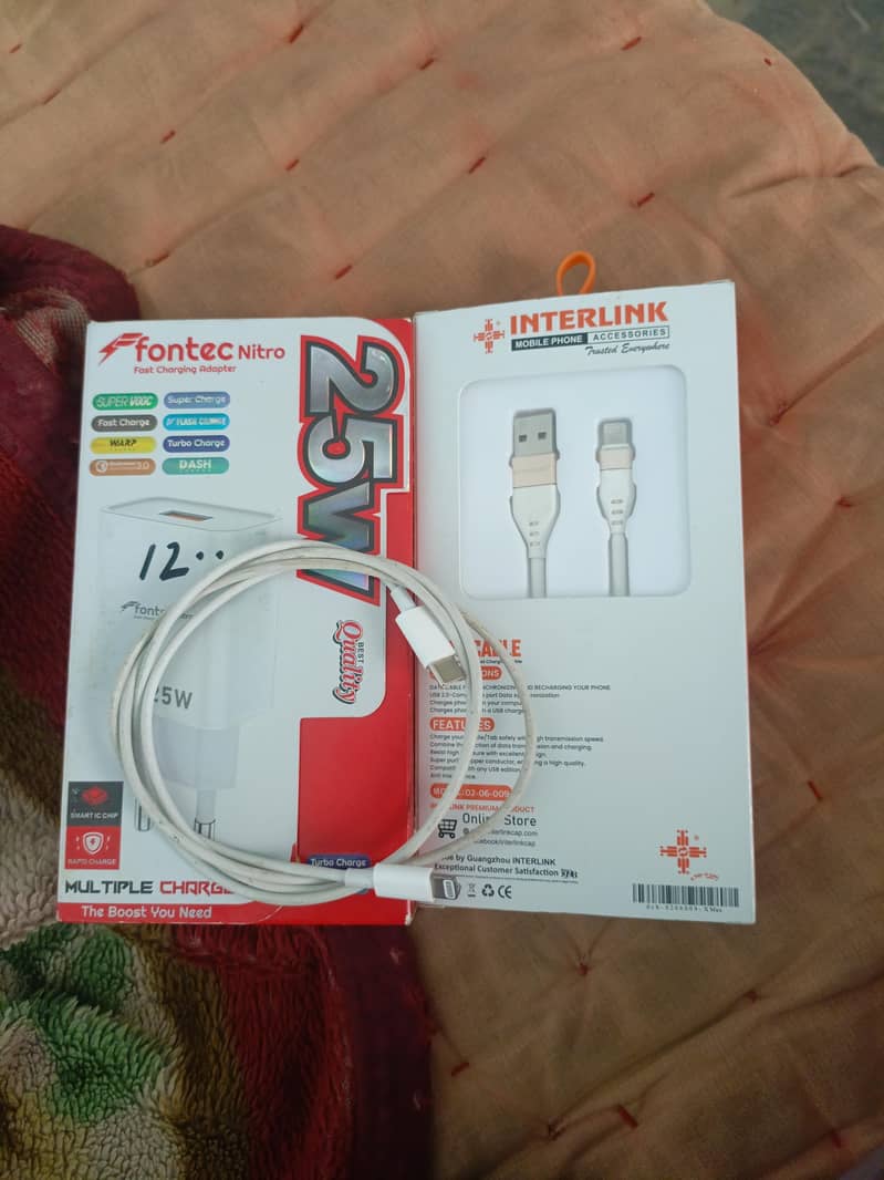 iPhone Plus cable and Android Charger 1