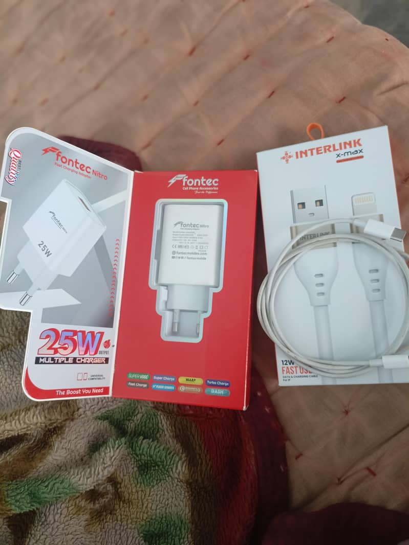 iPhone Plus cable and Android Charger 2
