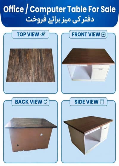 executive table with 12mm glass+ computer table+center table for sale