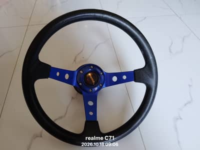 MOMO Blue deep dish Mehran,cultus,alto etc Steering wheel