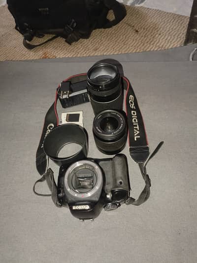 Canon EOS DSLR Camera with 2 Lenses & Accessories