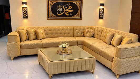 SOFA L SHAPE 7 SEATER BRAND NEW MOLTY FOAM 10 YEAR WARRENTY03281010987