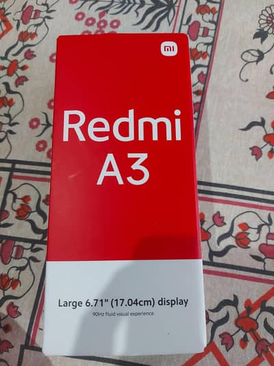 Xiaomi Redmi A3 with galaxy black color design full new condition.