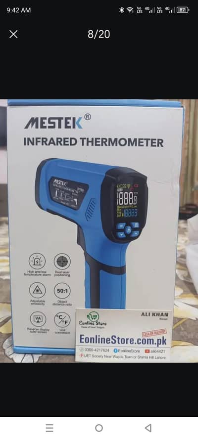 -50°C~1200°C Digital Infrared Thermometer Laser Temperature