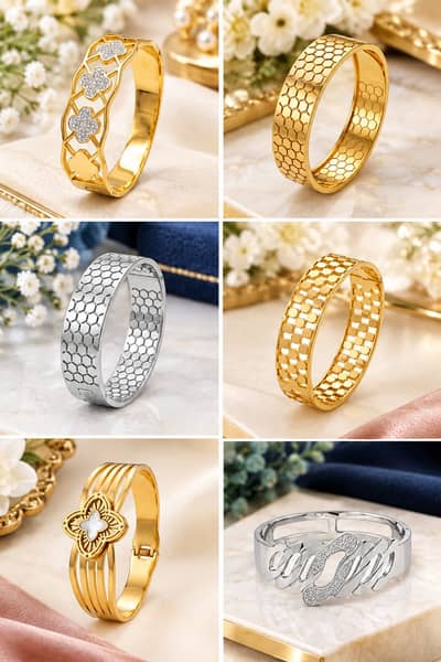 Stainless Steel Adjustable Openable Bangle Bracelet for Women