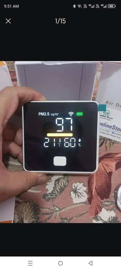 Digital Air Quality meter hand tool Detector Dioxide CO2 PM2.5