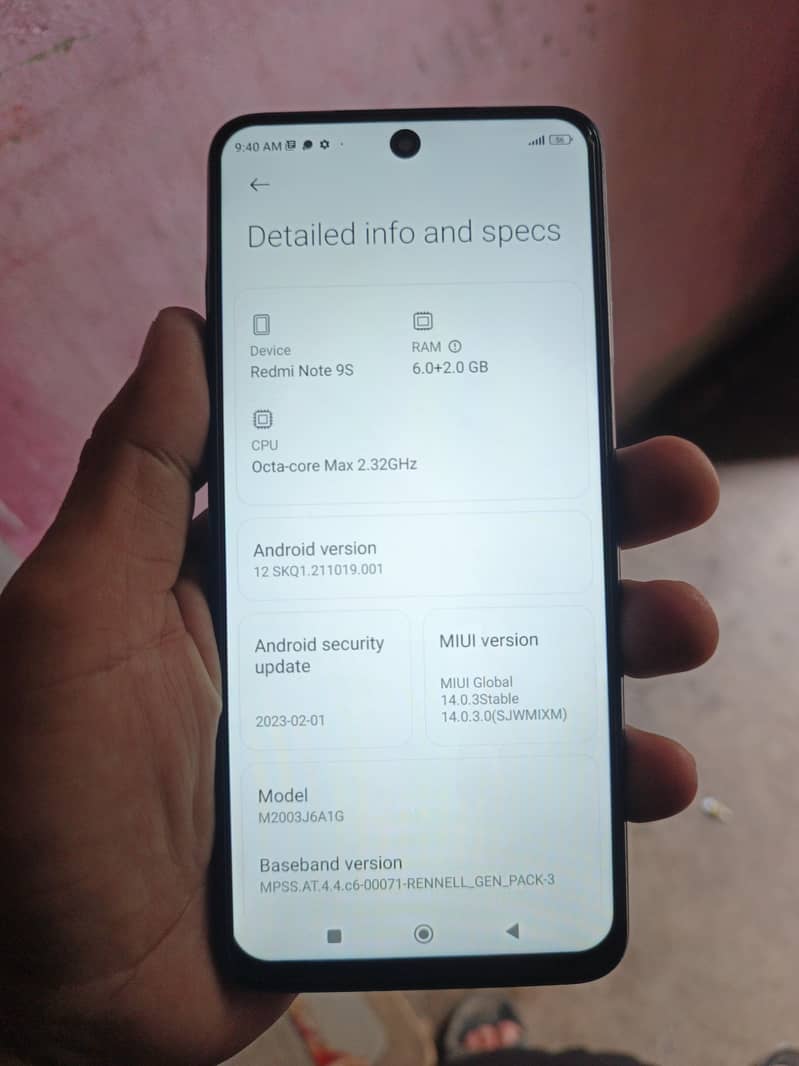 Redmi note 9s with box 6