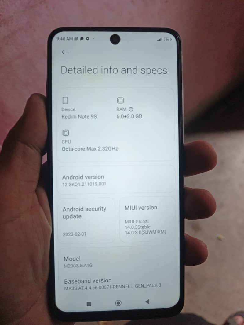 Redmi note 9s with box 7