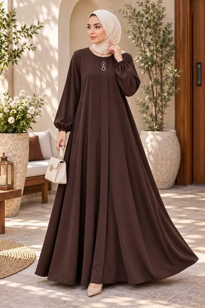 PREMIUM BOX PLATE MAXI ABAYA WITH FANCY BUCKLE