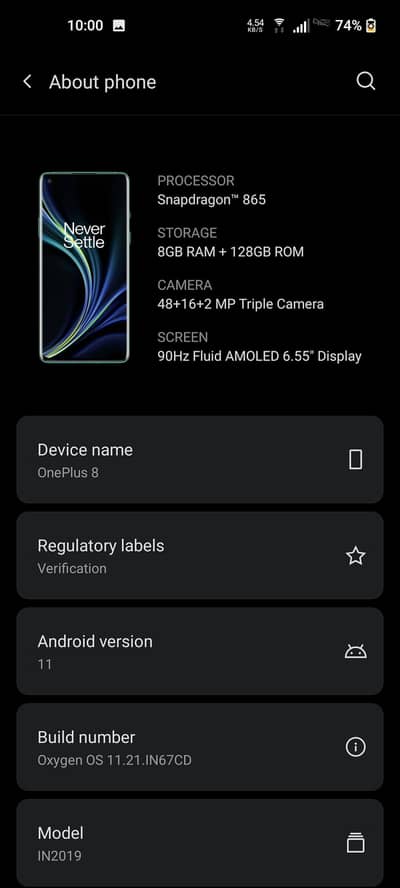 One Plus 8 5G  (90 FPS) (Condition 9/10)