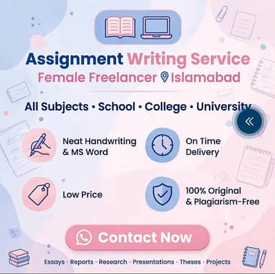 assignment writing service female Islamabad