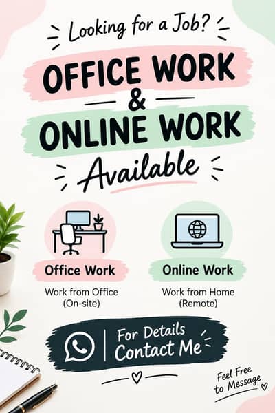 PART TIME WORKS FOR AVAILABLE MALE AND FEMALE