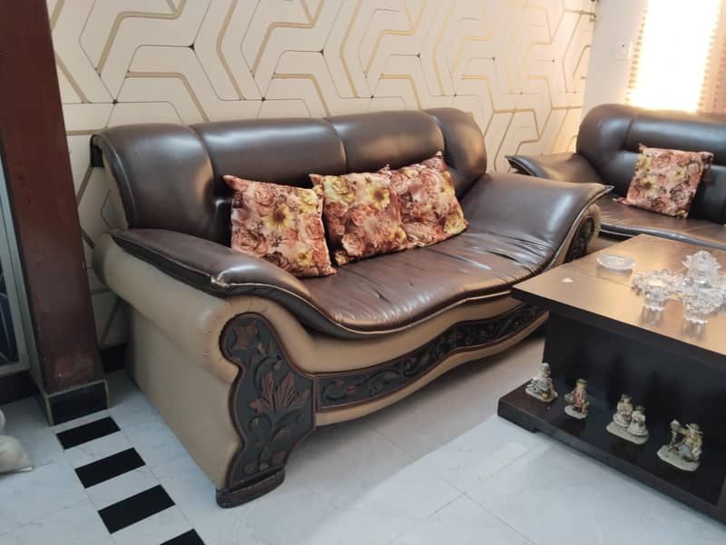 Leather sofa set 0