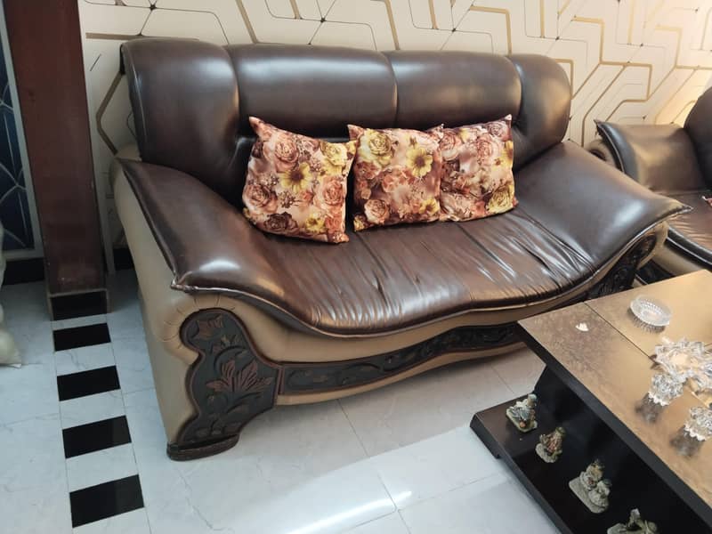 Leather sofa set 1