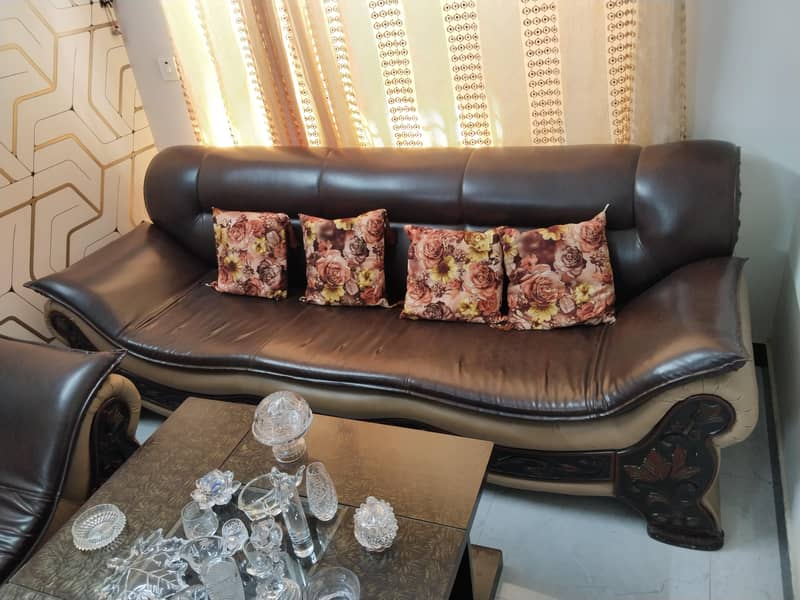Leather sofa set 2