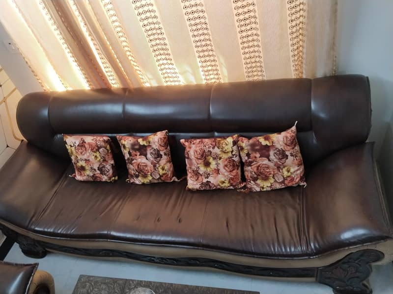 Leather sofa set 3