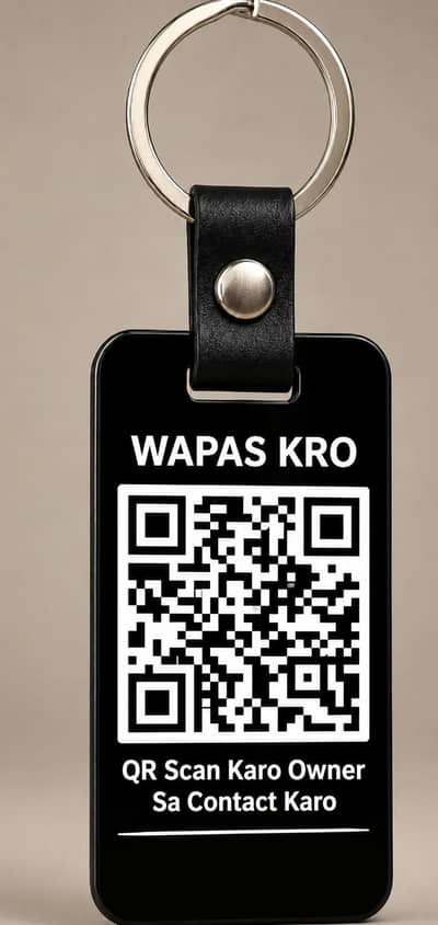 Smart QR Code Keychain - Anti-Lost Key Tag