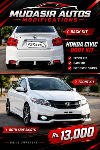 Honda City body kit ,spoiler,all cars kits available