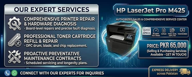 Professional Printer Repairing, Maintenance & Toner Refill Service