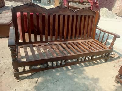 wooden sofa without gadi
