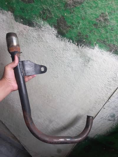 Honda 125 Deluxe, 125F custom exhaust pipe made from original pipe